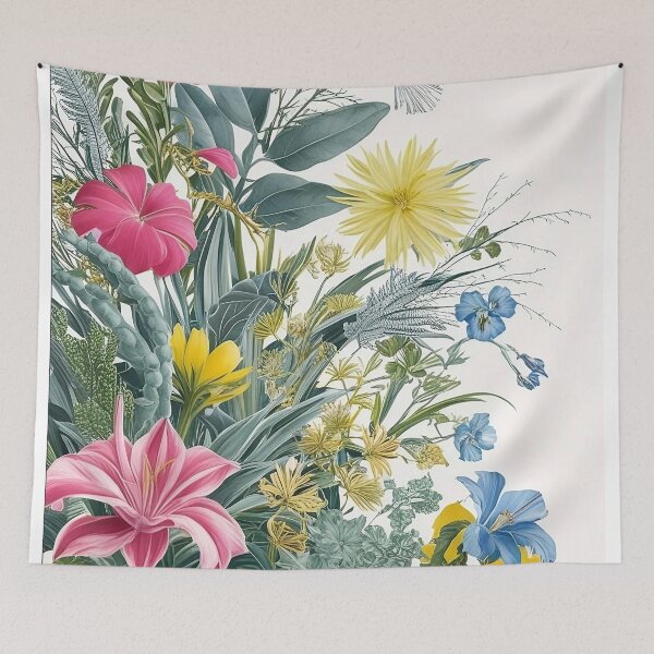 Item preview, Magical Botanical Artwork - Vibrant Floral Garden Illustration designed and sold by MystiqSlav.