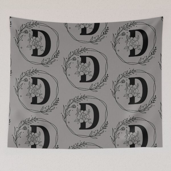 Item preview, D Botanical Monogram, Monogram D, Letter D designed and sold by Spike The Punch Design Co..