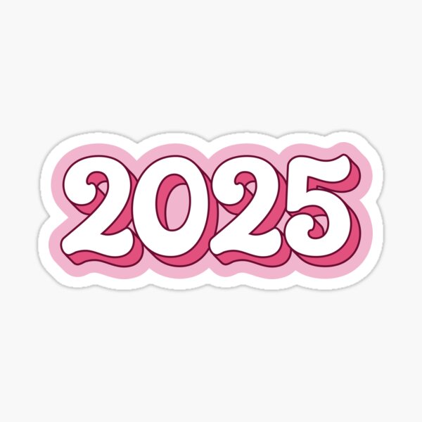 Item preview, 2025 Happy New Year Pink designed and sold by HappyDStickers.