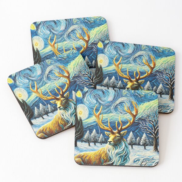 Item preview, Christmas reindeer rests in a snow glade designed and sold by Purpleflex.