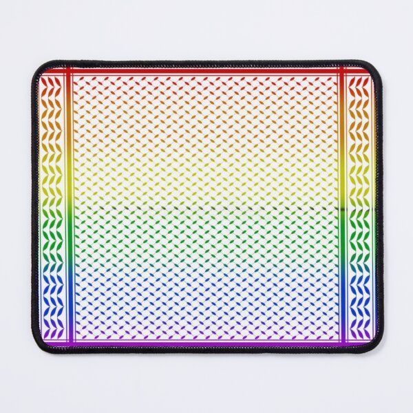 Item preview, Gay Rainbow Flag Keffiyeh/Kufiyyeh Solidarity Pattern designed and sold by feardeargcrafts.