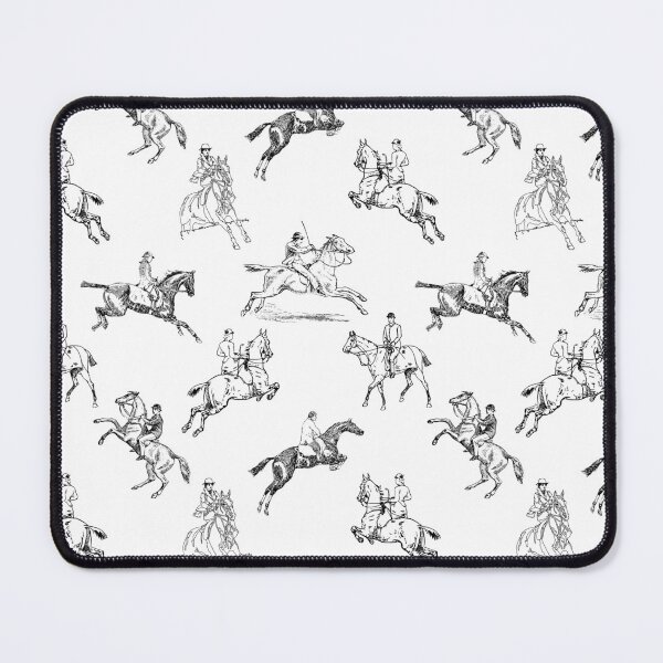 Item preview, Modern Stylish Black White Horseback Riding Toile designed and sold by tanjica.