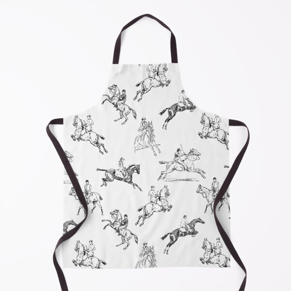 Item preview, Modern Stylish Black White Horseback Riding Toile designed and sold by tanjica.