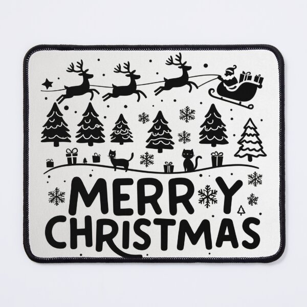 Item preview, 003 Merry Christmas in Black And White designed and sold by Alexis Art Collection.