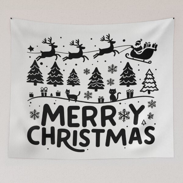 Item preview, 003 Merry Christmas in Black And White designed and sold by Alexis Art Collection.