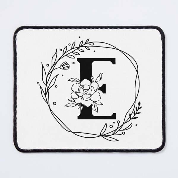 Item preview, E Botanical Monogram, E Wreath Monogram, Peony Monogram, Rose Monogram designed and sold by Spike The Punch Design Co..