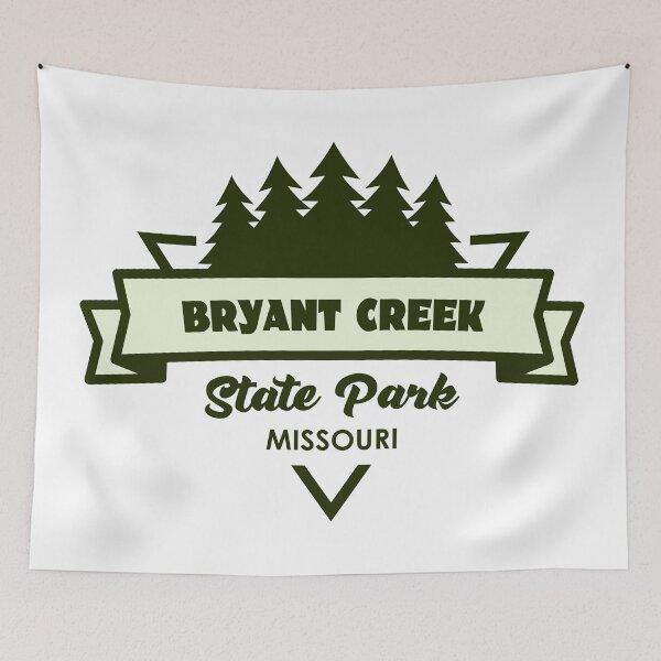 Item preview, Bryant Creek State Park Missouri Trees And Ribbon designed and sold by bivenart.