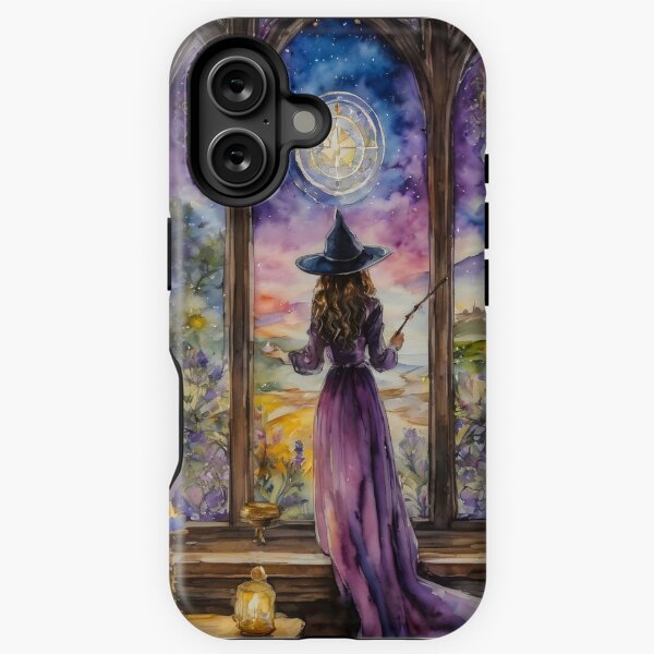 Vista previa del artículo con la obra «La bruja lavanda lanza un hechizo por Lyra O'Brien», diseñado y vendido por Lyra The Lavender Witch.