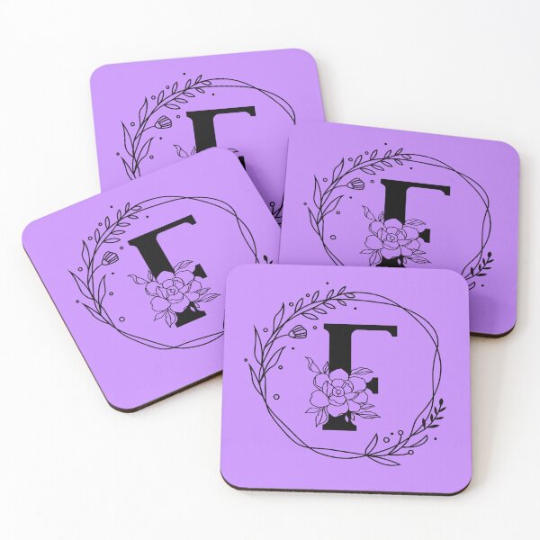 Item preview, F Botanical Monogram, Monogram F, Letter F, Rose Monogram designed and sold by Spike The Punch Design Co..