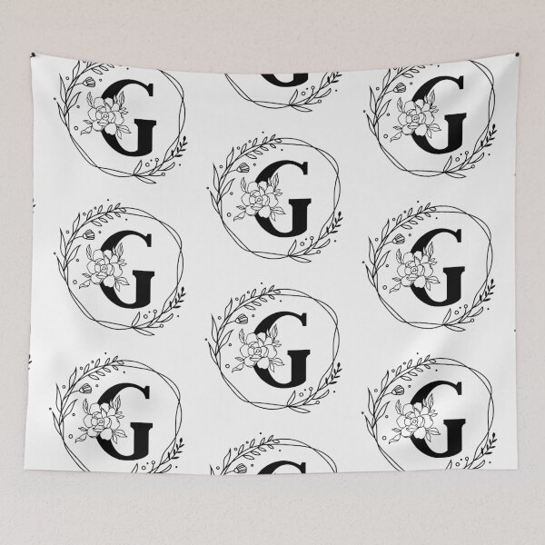 Aperçu de l'œuvre Monogramme botanique G, monogramme couronne G, monogramme pivoine, monogramme rose créée et vendue par Spike The Punch Design Co..