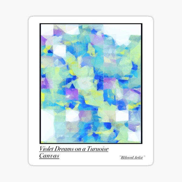 Item preview, Violet dreams on a turquoise canvas  designed and sold by Beloved-Artist.