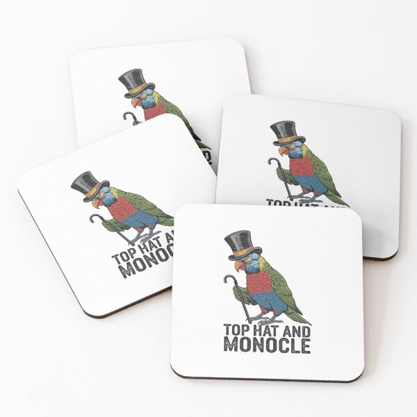 Item preview, Top Hat And Monocle Lorikeet Sticker designed and sold by lemurdesigns.