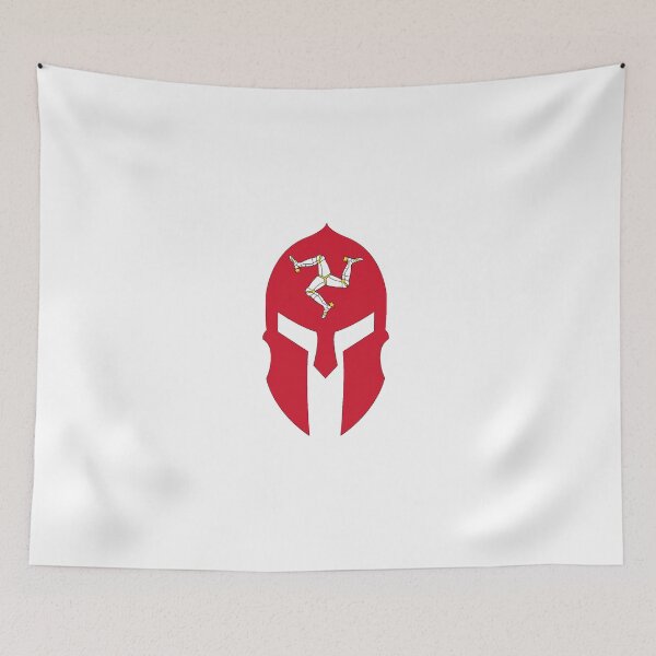 Item preview, Manx Flag on Spartan Helmet (brattagh manninagh er kew spartan) designed and sold by JonathanR1994.