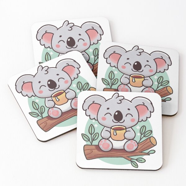 Aperçu de l'œuvre Un adorable koala savoure une tasse de thé créée et vendue par PieChocolate.