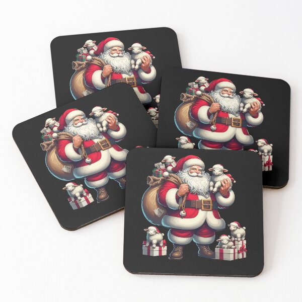 Item preview, American Santa Claus Holding Sheep Present Xmas designed and sold by Artistoos.