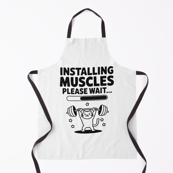 Item preview, Installing Muscles Please Wait, Installing Muscles Please Wait Cat, Funny Gym Workout designed and sold by luannsemmsobre.