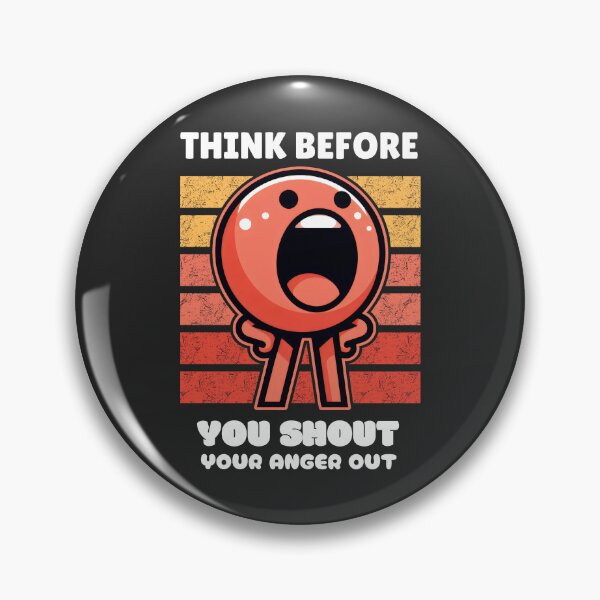 Item preview, Think Before You Shout Your Anger Out: A Shouting Character in Red and Orange designed and sold by SplashTastic.