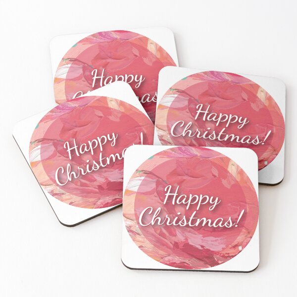 Item preview, Happy Christmas! abstract in pink designed and sold by Linda Gregor.