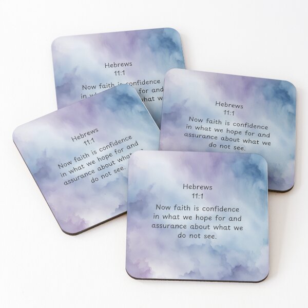 Item preview, Hebrews 11:1, Christian Bible Verse on Watercolor Background designed and sold by Our Bible Journey.