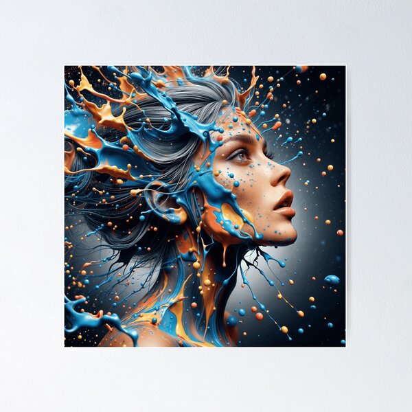 Item preview, ACTION PAINTING STYLE PORTRAIT designed and sold by origingallery.