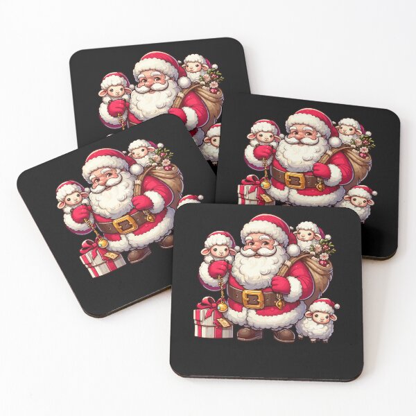 Item preview, American Santa Claus Holding Sheep Present Xmas designed and sold by Artistoos.