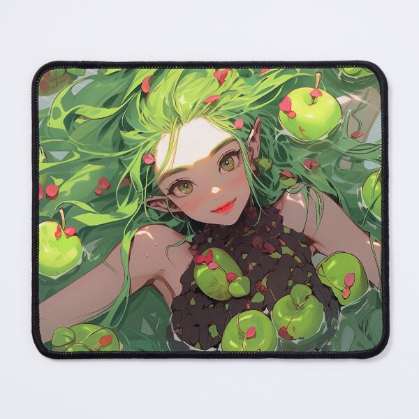 Item preview, Green Fantasy Elf Anime Girl designed and sold by bubblegoth.