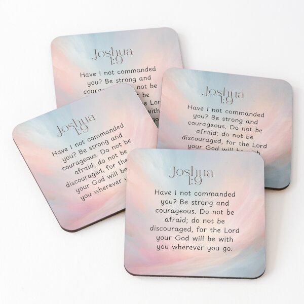 Item preview, Joshua 1:9, Christian Bible Verse on Watercolor Background designed and sold by Our Bible Journey.