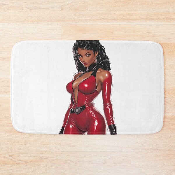 Item preview, beautiful black woman in a red dress designed and sold by javierparra.