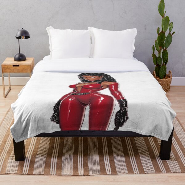 Item preview, beautiful black woman in a red dress designed and sold by javierparra.