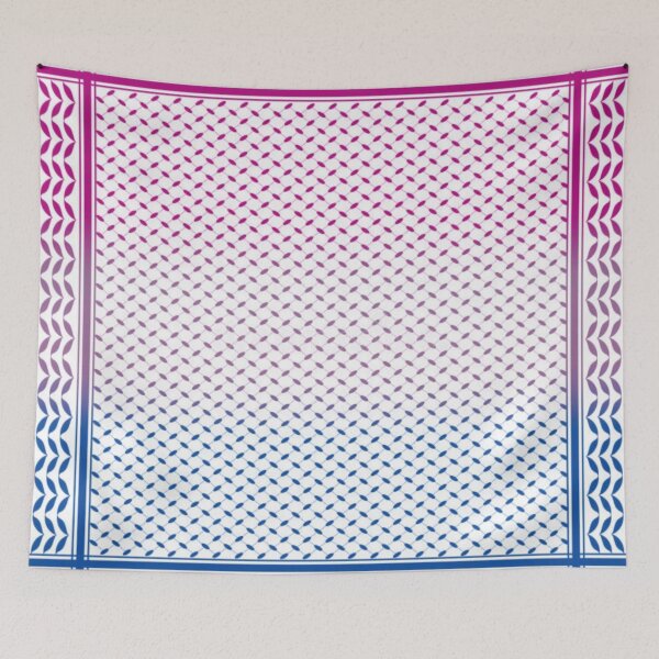 Item preview, Bisexual Flag Keffiyeh/Kufiyyeh Solidarity Pattern  designed and sold by feardeargcrafts.