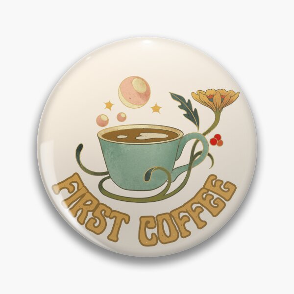 Item preview, First Coffee in Cream designed and sold by ArtByErinSmith.