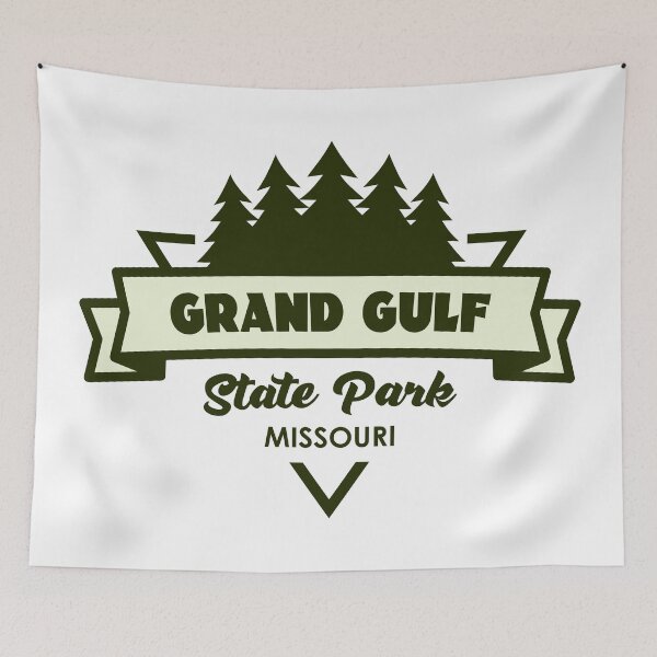 Item preview, Grand Gulf State Park Missouri Trees And Ribbon designed and sold by bivenart.