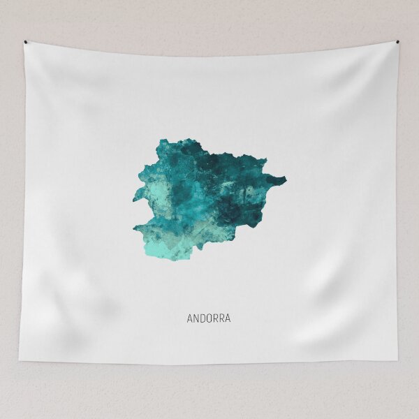 Item preview, Andorra Watercolor Map designed and sold by ArtPrints.