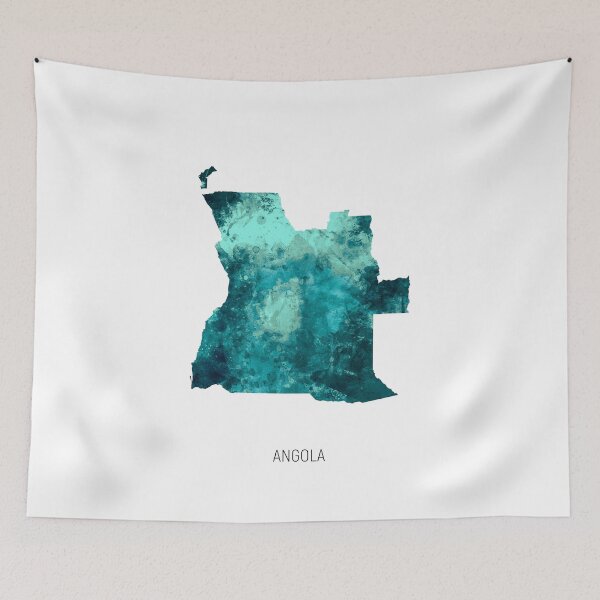 Item preview, Angola Watercolor Map designed and sold by ArtPrints.