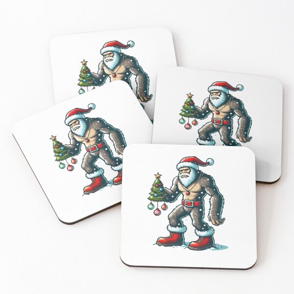 Item preview, Christmas Bigfoot Big Foot Yeti Sasquatch With Santa Hat designed and sold by MelocotonDreams.