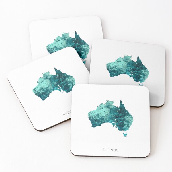 Item preview, Australia Watercolor Map designed and sold by ArtPrints.