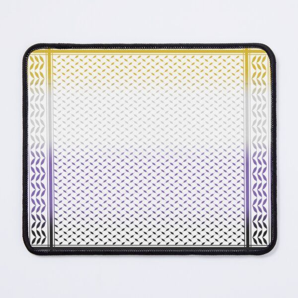 Item preview, Nonbinary Flag Keffiyeh/Kufiyyeh Solidarity Pattern designed and sold by feardeargcrafts.