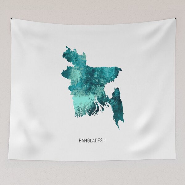 Item preview, Bangladesh Watercolor Map designed and sold by ArtPrints.