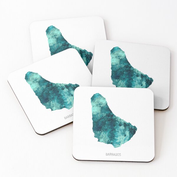 Item preview, Barbados Watercolor Map designed and sold by ArtPrints.