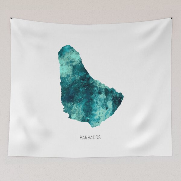 Item preview, Barbados Watercolor Map designed and sold by ArtPrints.