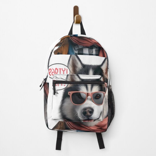 Item preview, Cool Hipster Husky Dog in Sunglasses Wants ro Party Painting  designed and sold by Yogibear & Rachelle .