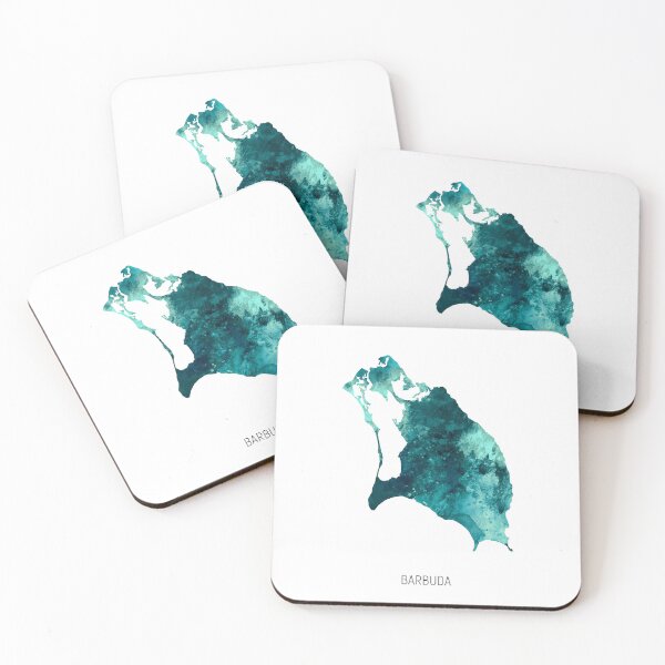 Item preview, Barbuda Watercolor Map designed and sold by ArtPrints.
