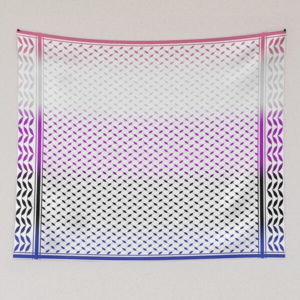 Item preview, Genderfluid Flag Keffiyeh/Kufiyyeh Solidarity Pattern  designed and sold by feardeargcrafts.