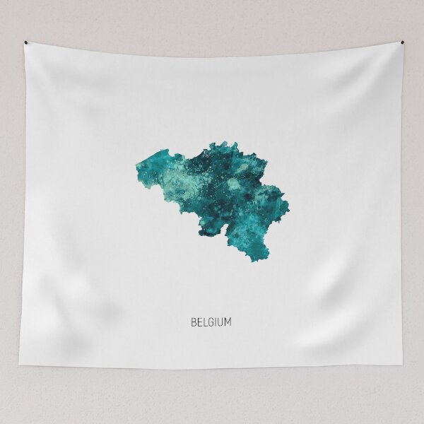 Item preview, Belgium Watercolor Map designed and sold by ArtPrints.