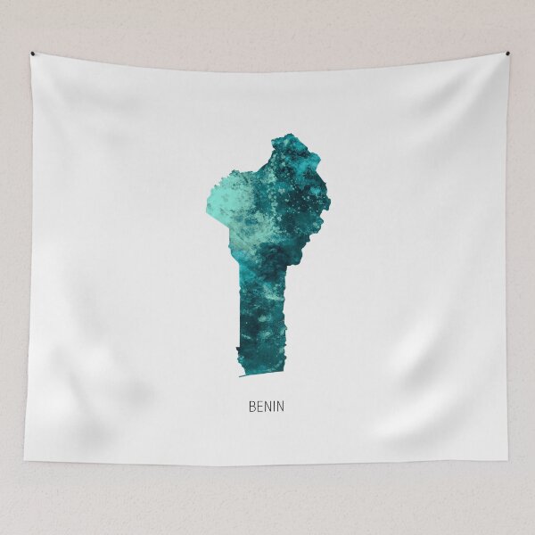 Item preview, Benin Watercolor Map designed and sold by ArtPrints.