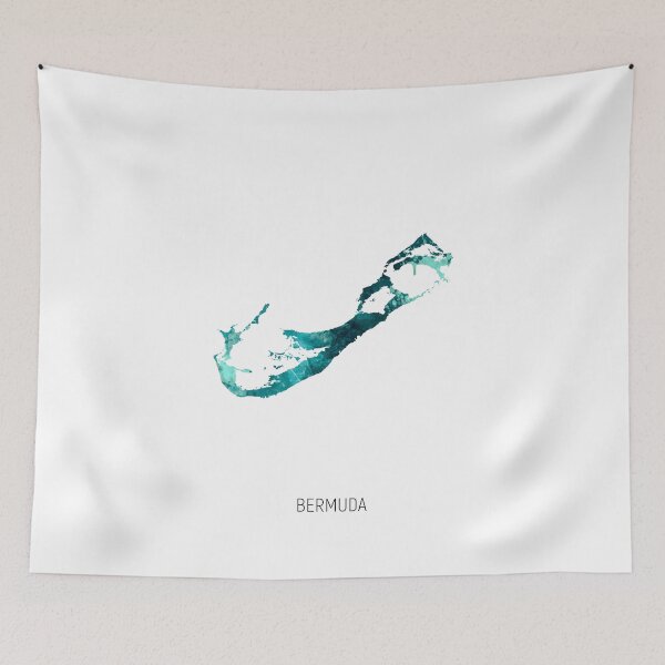 Item preview, Bermuda Watercolor Map designed and sold by ArtPrints.