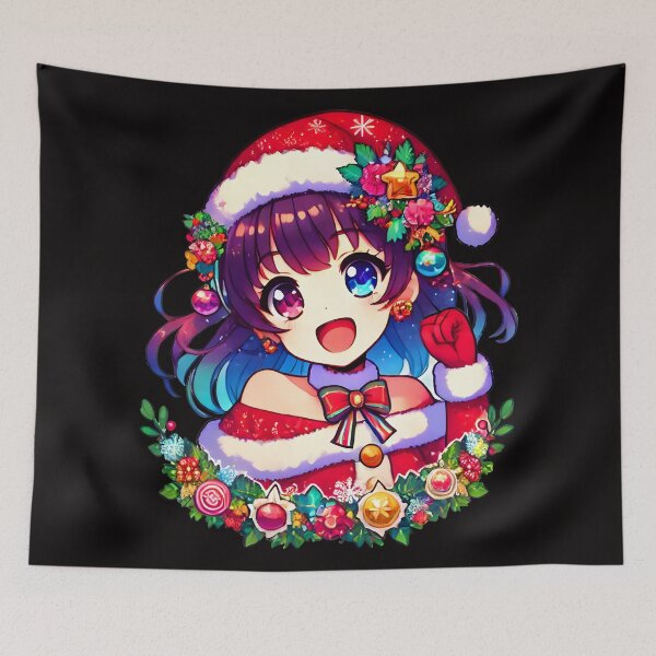 Item preview, Anime Girl in Christmas Cheer designed and sold by DrawHandArt.