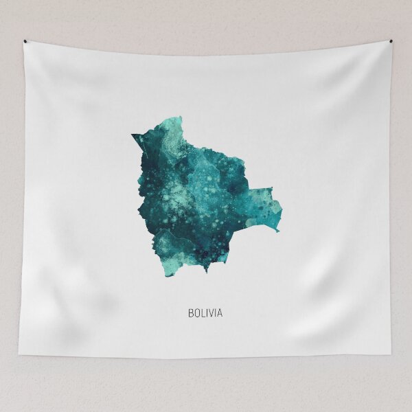 Item preview, Bolivia Watercolor Map designed and sold by ArtPrints.