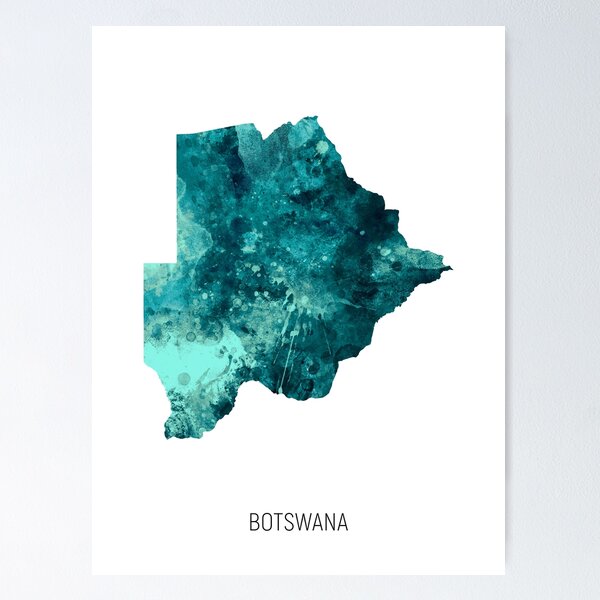 Item preview, Botswana Watercolor Map designed and sold by ArtPrints.