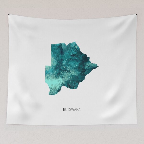 Item preview, Botswana Watercolor Map designed and sold by ArtPrints.